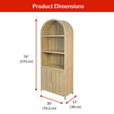 Stratford Arched Bookcase, Oak A5I3 - product image 3