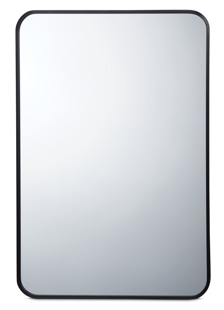 Truro Metal Rectangular Wall Mirror, Black, 20 x 30-in Q2V2