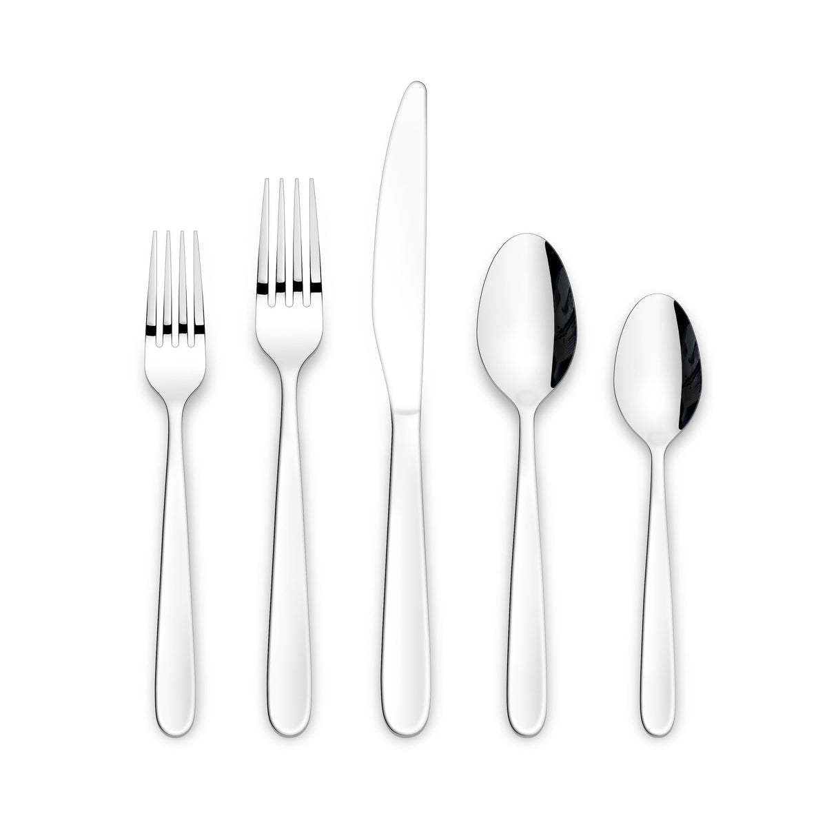 Wembury Scoop Handle Flatware Set, Stainless Steel, Serves 10, 50-pc Q9R9 - product image 1