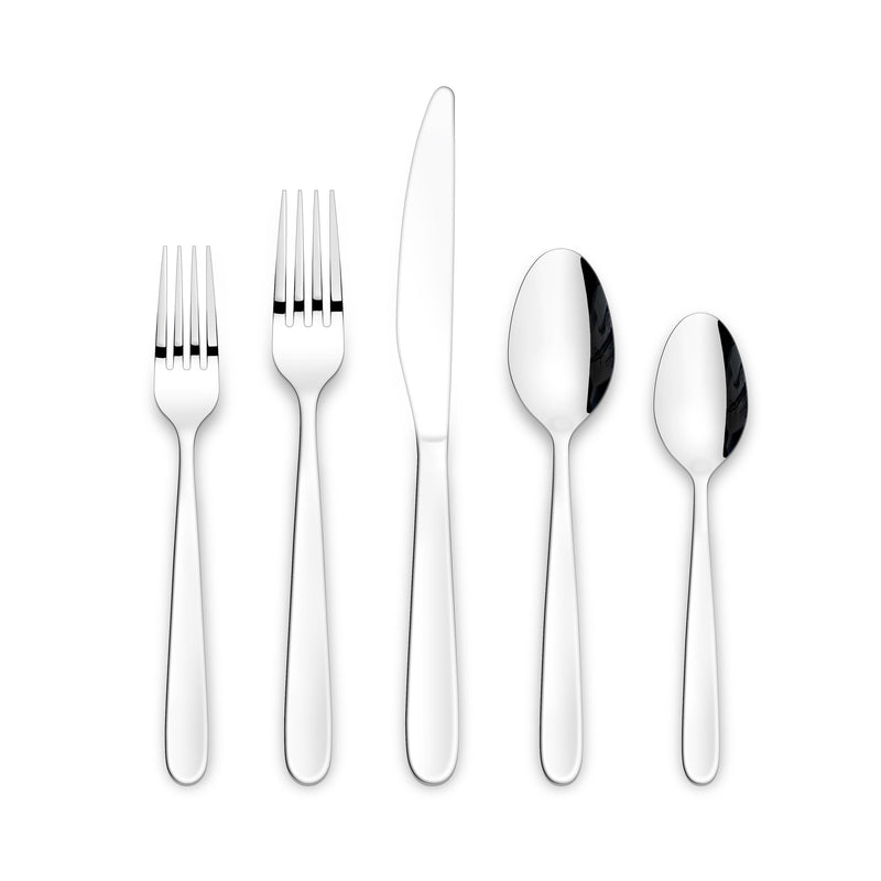 Wembury Scoop Handle Flatware Set, Stainless Steel, Serves 10, 50-pc Q9R9