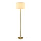 White Drum Shade Floor Lamp, 16-in, Metallic Gold/Matte Brass B2E3 - product image 1