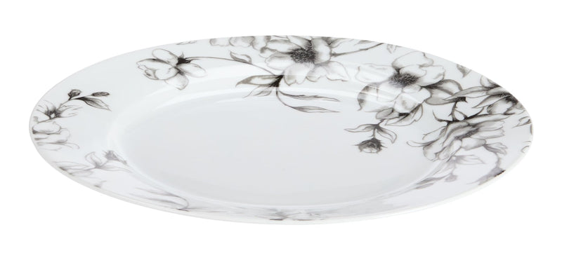 Wild Rose Dinner Plate, 1-pc, White, Dishwasher & Microwave-Safe U4W6