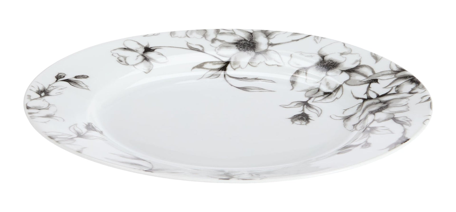 Wild Rose Dinner Plate, 1-pc, White, Dishwasher & Microwave-Safe O7G1 - product image 1