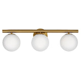 Winslow 3-Light Vanity Light Fixture with Opal Glass Shades, Brushed Gold E6H8 - product image 1