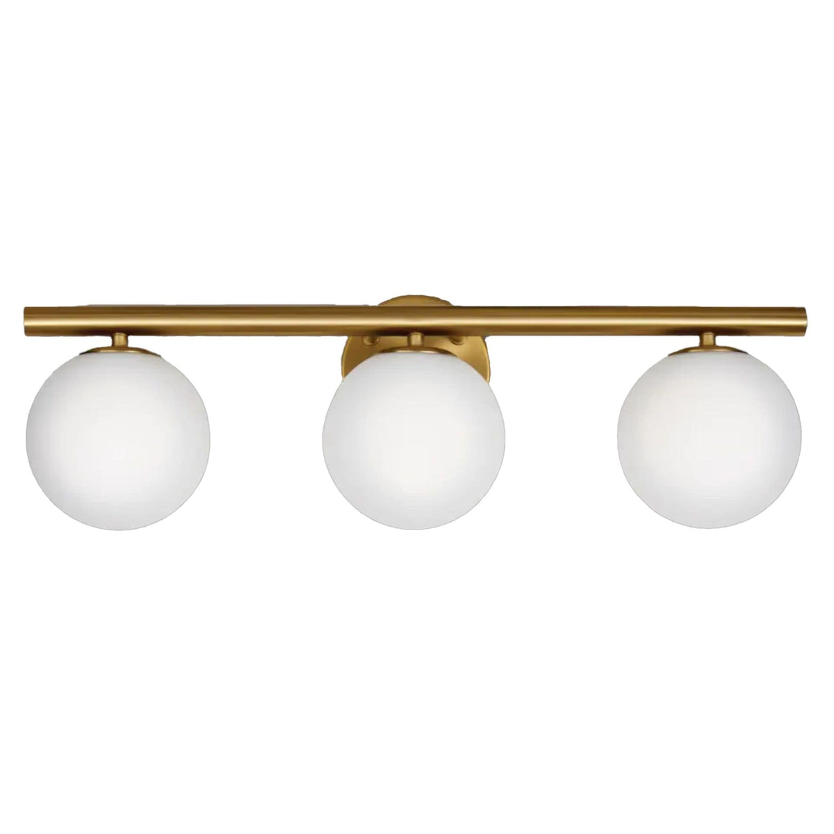 Winslow 3-Light Vanity Light Fixture with Opal Glass Shades, Brushed Gold E6H8 - product image 1