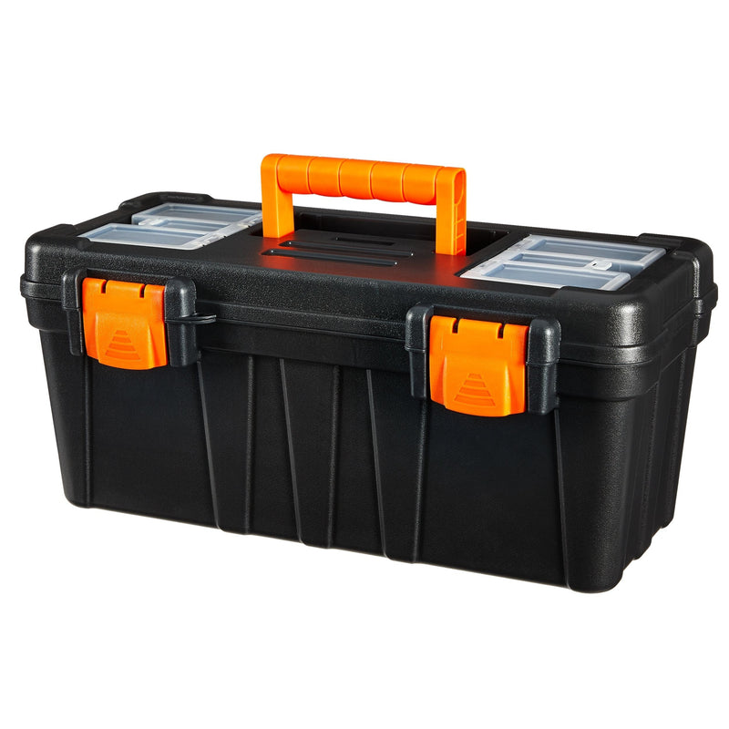 Portable Plastic Tool Box with Removable Tray, 17-in Z9Y6