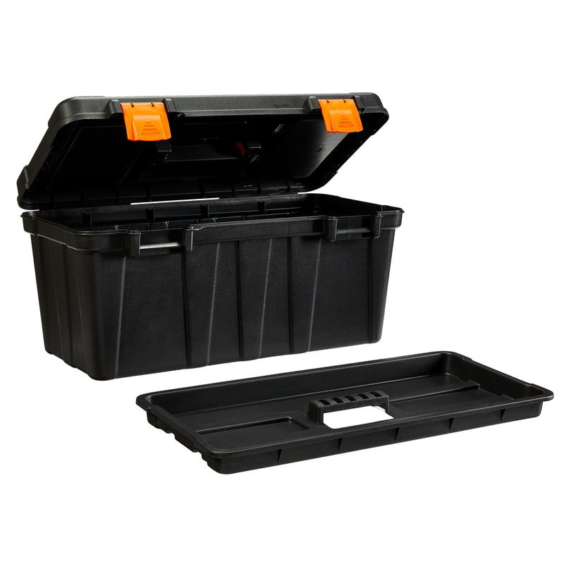Portable Plastic Tool Box with Removable Tray, 20-in D3U1