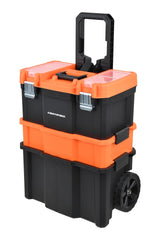 Rolling Mobile Toolbox with 2 Organizers, Orange M8A0 - product image 1