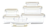 Clear Clip Lid Food Storage Container Set with Tritan Base, Nestable, 6 Count A0S0 - product image 1