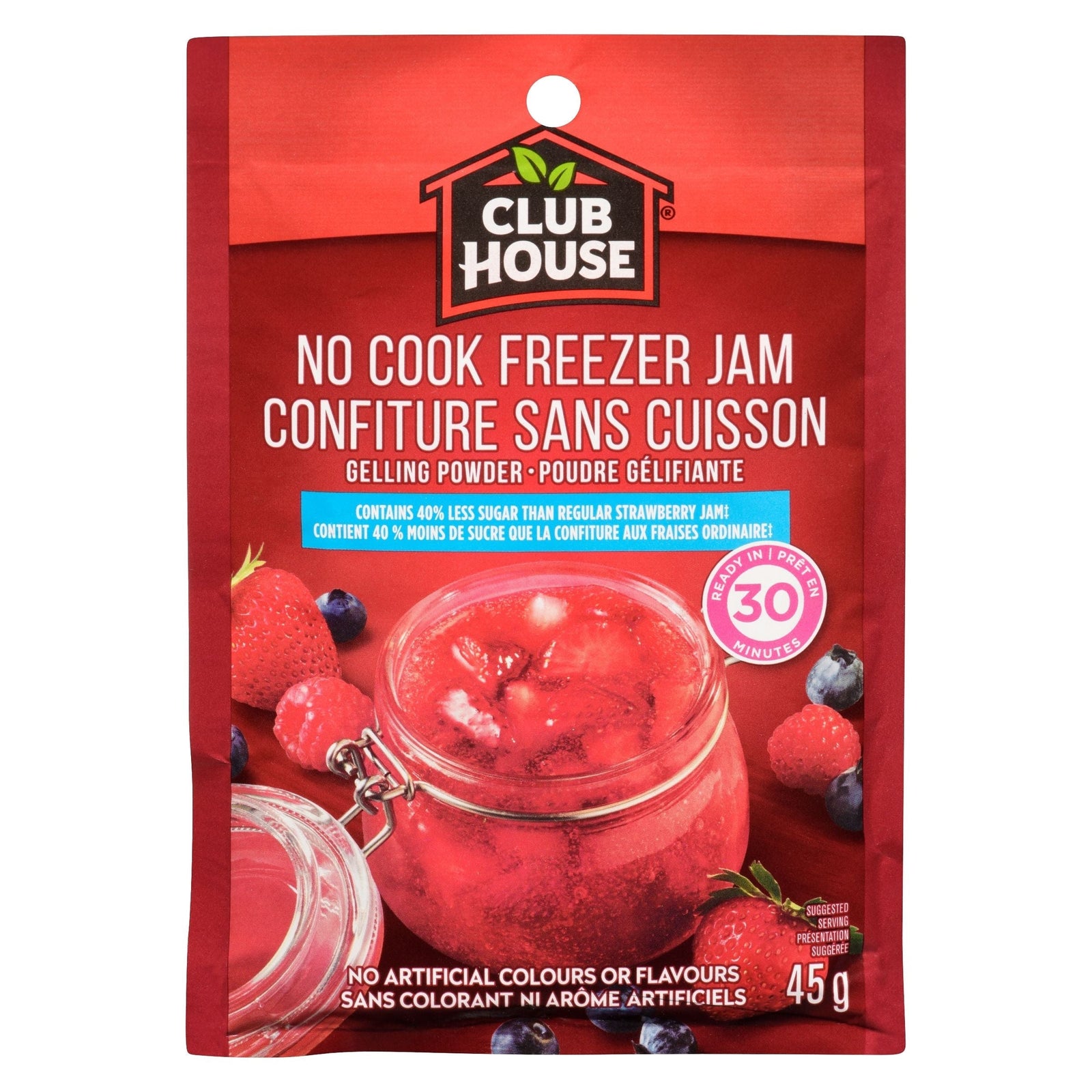 House No Cook Strawberry Freezer Jam, Reduced Sugar Recipe, 45-g R7P3 - product image 1