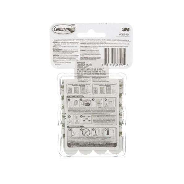 Adhesive Picture Hanging Strips Value Pack, White, 12-lbs to 16-lbs, Assorted Sizes, 24 Strips per Pack X1O3
