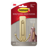 Large Satin Brass Hook, 17036BR-EF | 1 Hook, 1 Strip per Pack J4F8 - product image 1