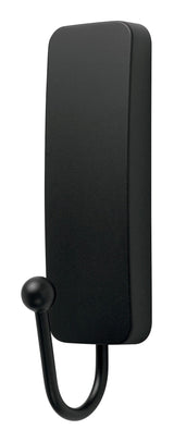 Medium Decorative Hook with Adhesive Strips, Matte Black, 3-lbs, 1 Strip per Pack D6U4 - product image 1