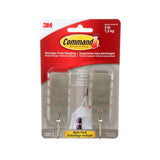 Medium Decorative Hooks with Adhesive Strips, Brushed Nickel, 3-lbs, 2 Strips per Pack A4E1 - product image 1