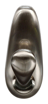Medium Decorative Metal Hook with Adhesive Strips, Brushed Nickel, 3-lbs, 1 Strip per Pack A0Y5 - product image 1