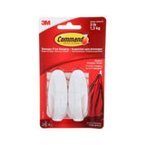 Medium Designer Hooks with Adhesive Strips, White, 3-lbs, 2 Strips per Pack P4U6 - product image 1