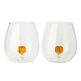 Home 591-mL Borosilicate Pumpkin Wine Tumbler, 2-pk E7S8 - product image 1