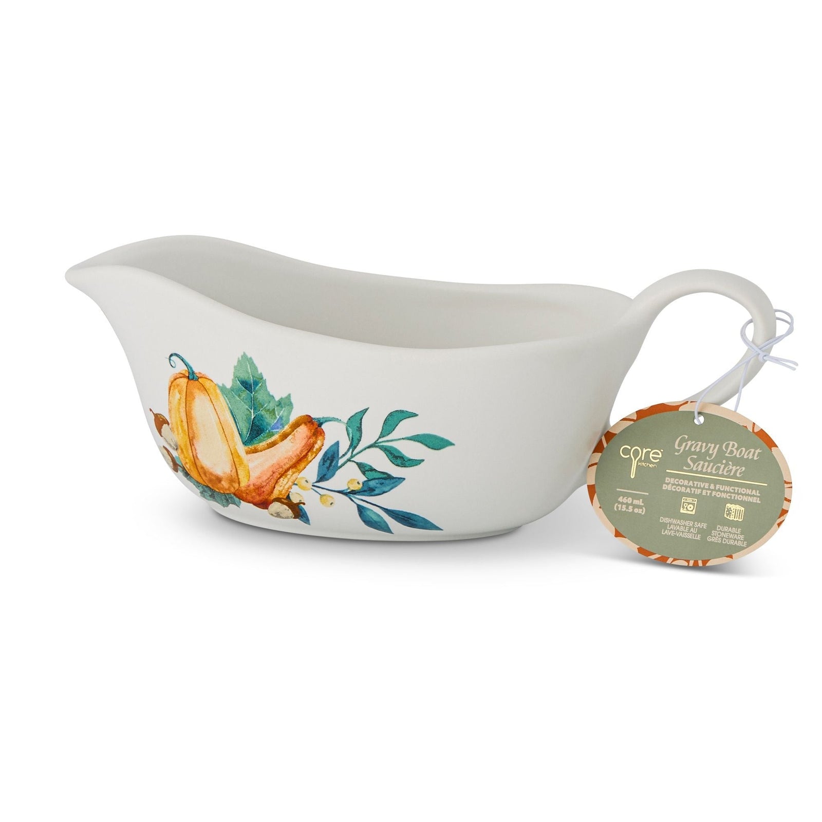 Home Dishwasher Safe Stoneware Harvest Gravy Boat P5H2 - product image 1