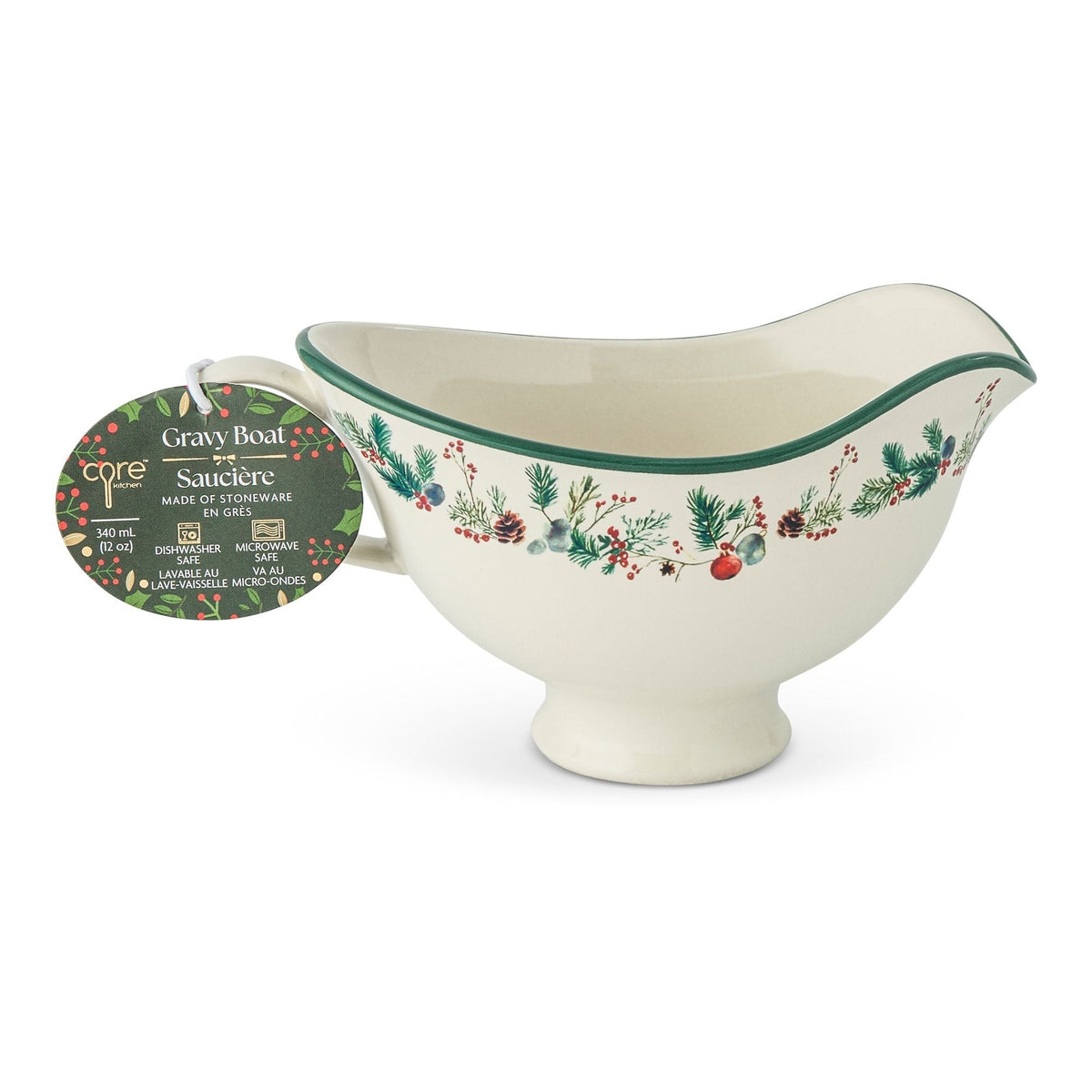 Home Winter Berry Gravy Boat, 9.9-cm, Dishwasher Safe S0U7 - product image 1