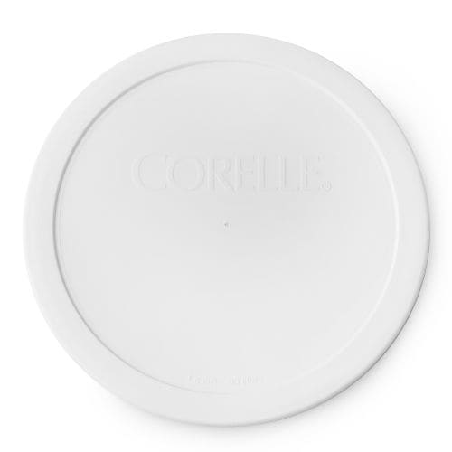 Plastic Round Bowl Lid Cover, Fits 28-oz, White W1H0