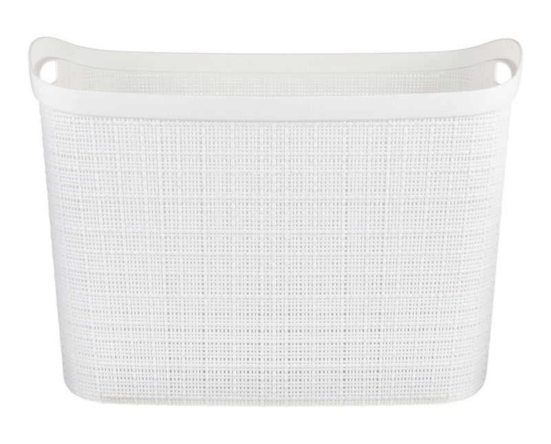 Extra Large Jute Weave Storage Basket, White Z9H1