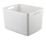 Large Jute Weave Nesting Storage Basket, White H5M9 - product image 1