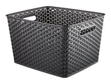 My Style Woven Storage Basket, Large, Black O9X0 - product image 1
