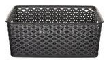 My Style Woven Storage Basket, Medium, Black D3K5 - product image 1
