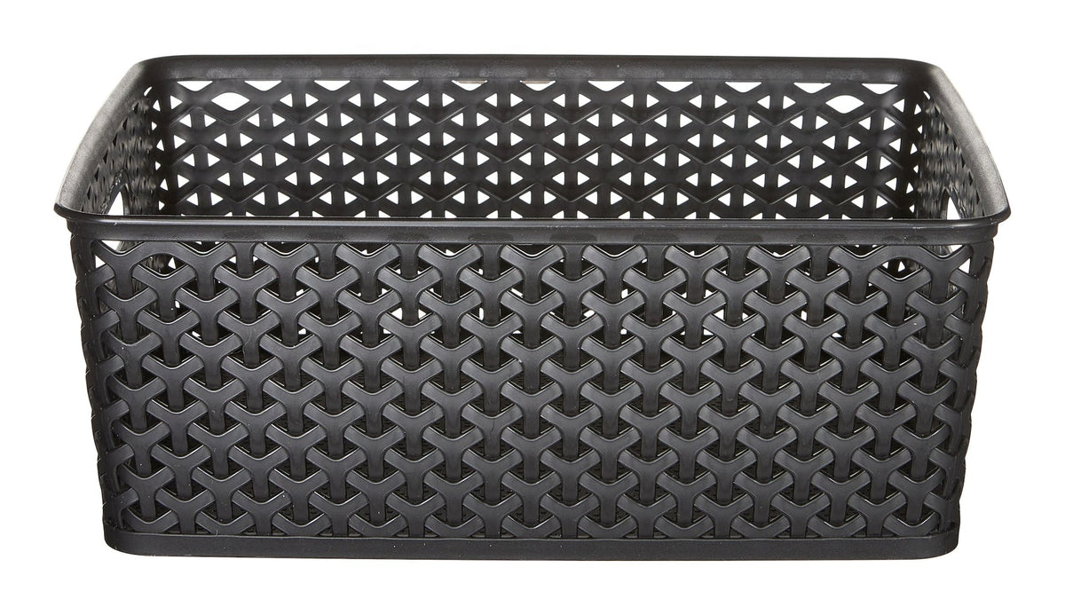 My Style Woven Storage Basket, Medium, Black D3K5 - product image 1