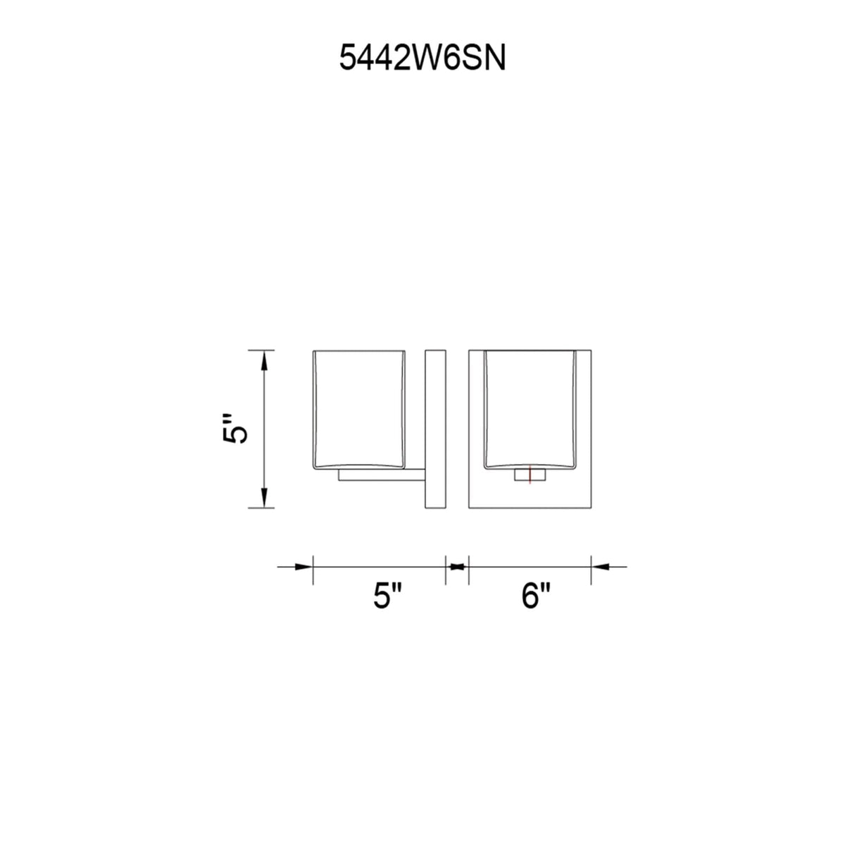 Lighting Cristini 1-Light Nickel Bathroom Sconce H6V8 - product image 6