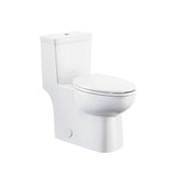 1-Piece Elongated Toilet Bowl with Soft Close, White, 3.8/4.8-L F6I3 - product image 1