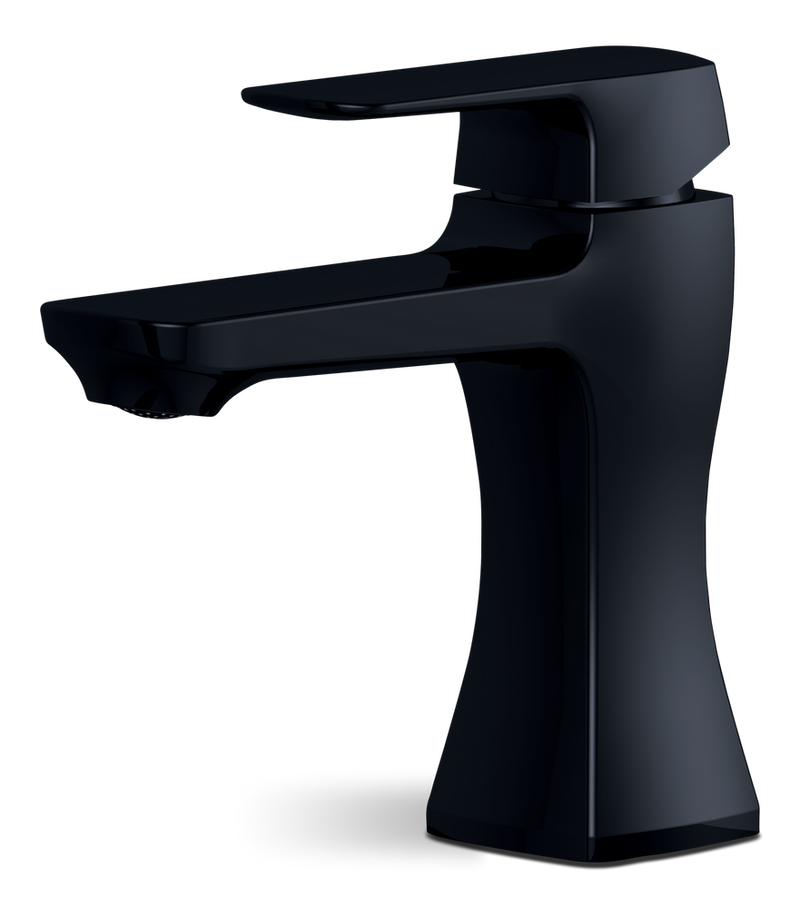 Aztek Single Handle 4-in Centreset Bathroom Sink Faucet with Pop-up Drain, Matte Black F5X3
