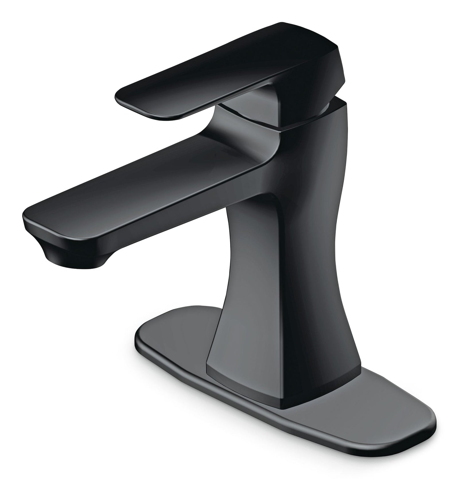 Aztek Single Handle 4-in Centreset Bathroom Sink Faucet with Pop-up Drain, Matte Black F5X3 - product image 2