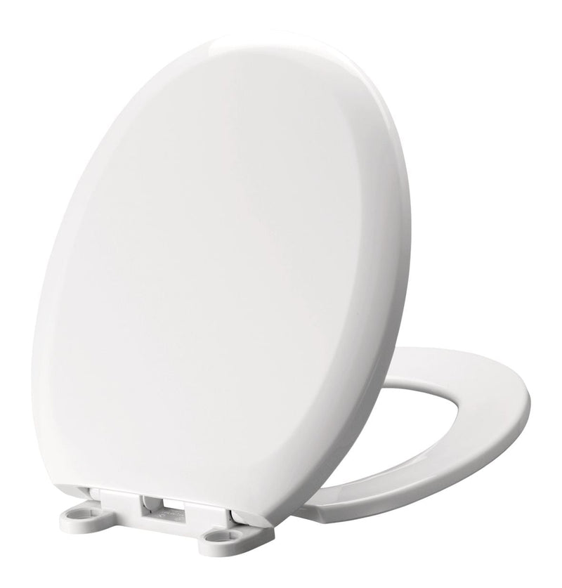 Plastic Slow Close Round Toilet Seat, Antibacterial N8E9