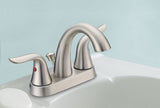 Plymouth Double Handle 4-in Centreset Bathroom Sink Faucet with Pop-Up Drain, Brushed Nickel H7L8 - product image 4