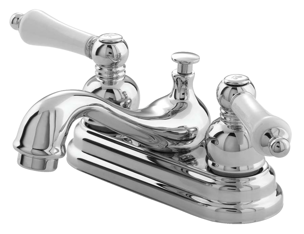 Sheridan Double Handle 4-in Centreset Bathroom Sink Faucet with Pop-Up Drain, Chrome K4E8 - product image 1