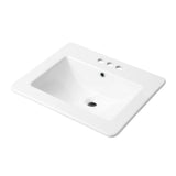 Square Drop-In Basin with Overflow, White, 21 x 18.5-in O2B5 - product image 1