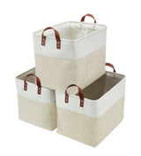 Jumbo Foldable Storage Basket, 42-L, 3-pk, Beige O6D8 - product image 1