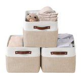 Large Soft-Sided Foldable Storage Basket, 3-pk, Beige L9I7 - product image 1