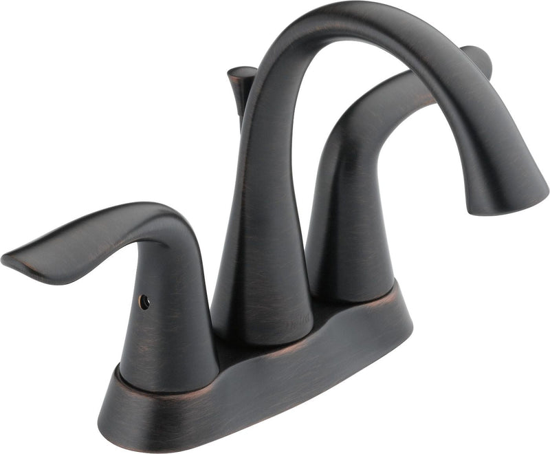 Faucet Lahara Double Handle Rigid Spout 4-in Centerset Bathroom Sink Faucet, WaterSense Certified, Venetian Bronze D2M2