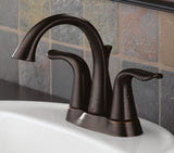 Faucet Lahara Double Handle Rigid Spout 4-in Centerset Bathroom Sink Faucet, WaterSense Certified, Venetian Bronze D2M2 - product image 6