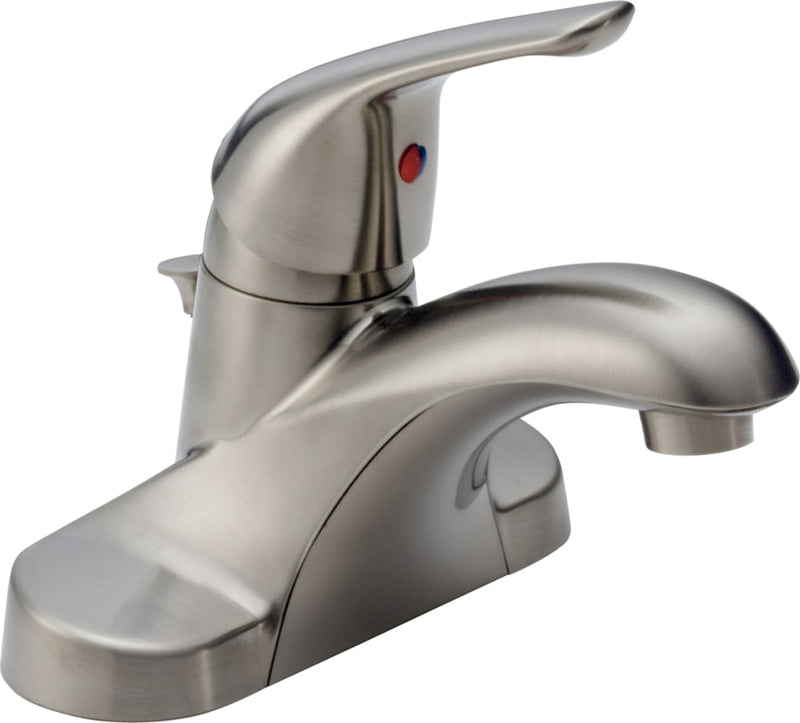 Faucet Principals Single Handle 4-in Centreset Bathroom Sink Faucet, WaterSense Certified, Brushed Nickel R2U0