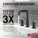 Two Handle Widespread Bathroom Faucet, Matte Black W2E1 - product image 3