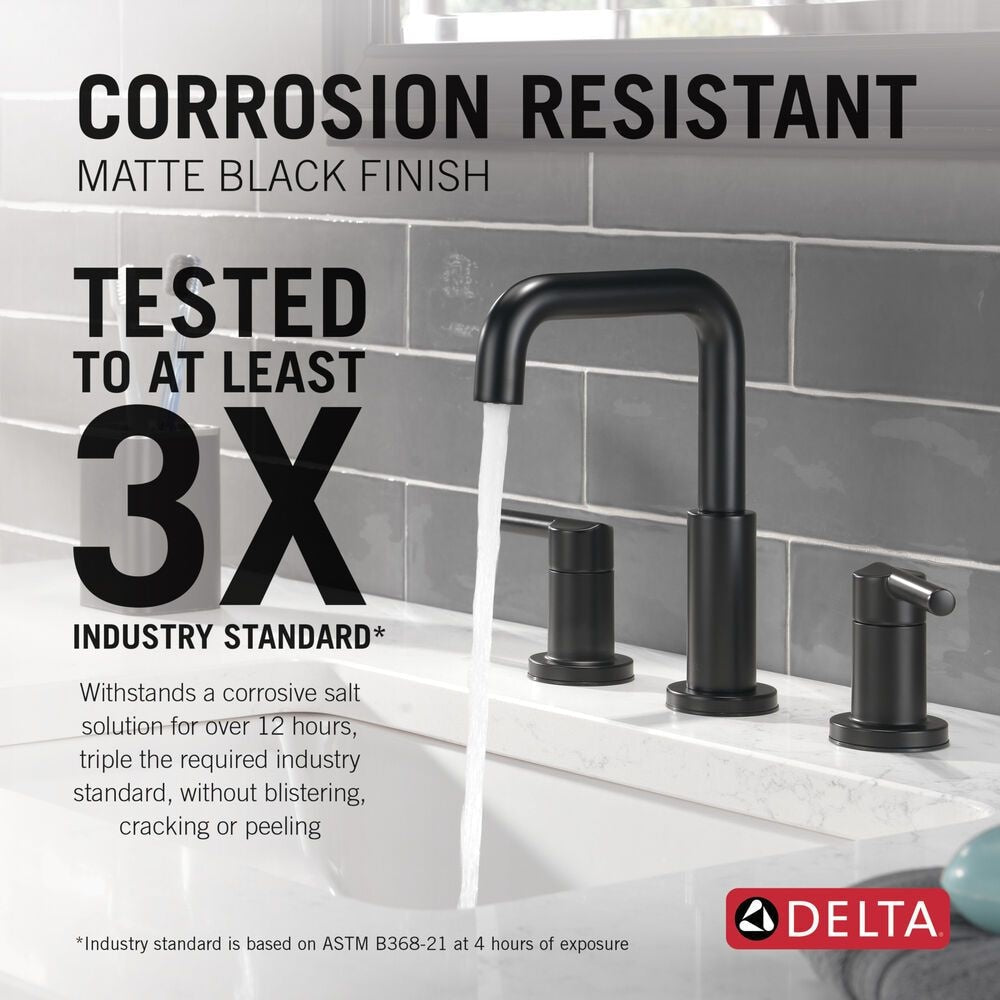 Two Handle Widespread Bathroom Faucet, Matte Black W2E1 - product image 3