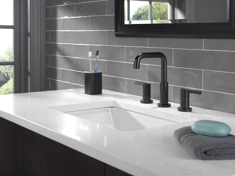 Two Handle Widespread Bathroom Faucet, Matte Black X3W1 - product image 5