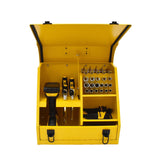 Handheld Steel Shop Tool Box with Lid & Handle, Yellow, 15-in J6J6 - product image 4