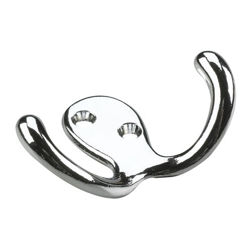 Double Wardrobe Hook, Chrome, 4pk P9X9 - product image 1