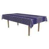 Ramadan Rectangle Plastic Reusable Table Cover, Navy Blue/Gold, 54 x 108-in, for Religious Party/ Mubarak/Ramadan X1F0 - product image 1