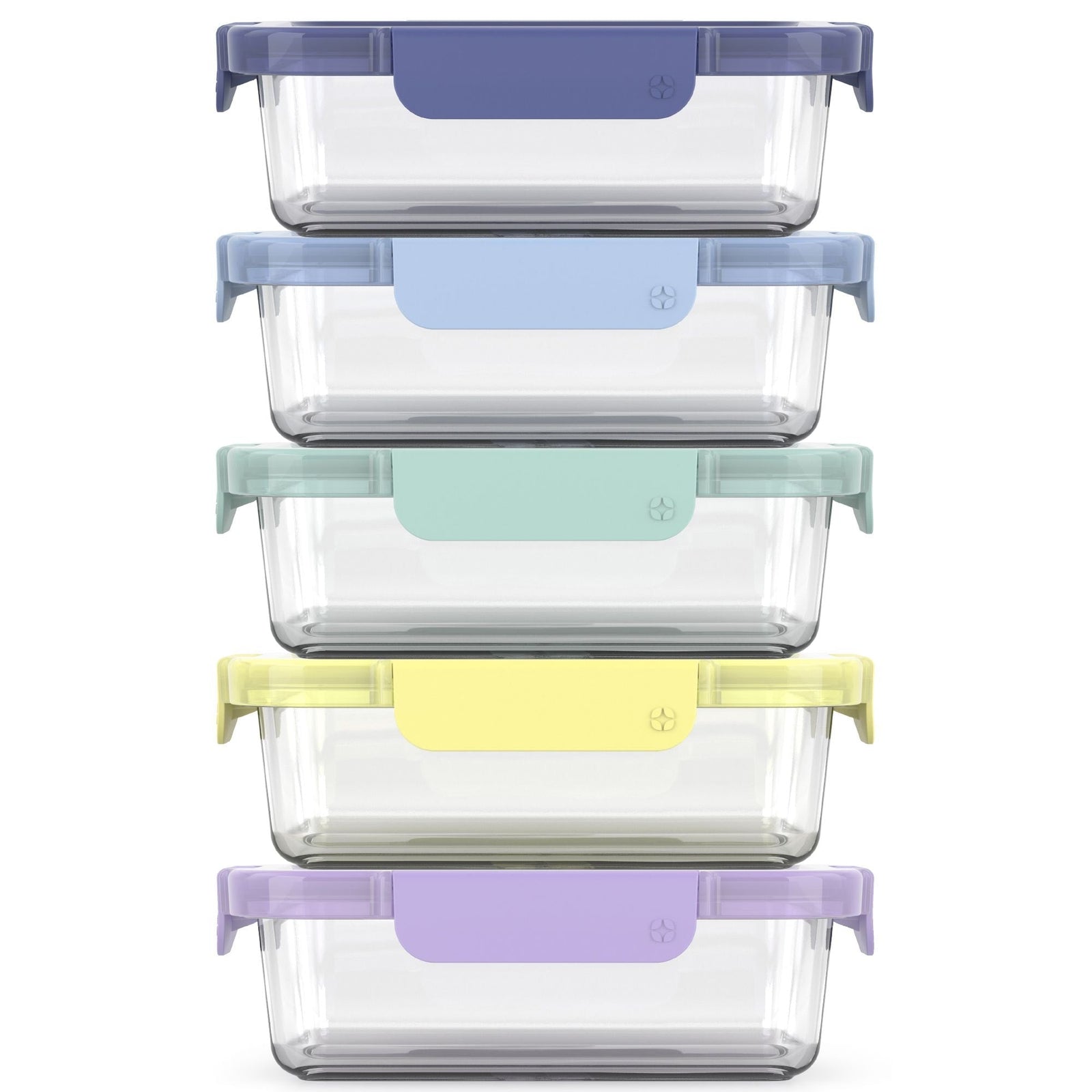 Colour Lock Glass Meal Prep Food Storage Container Set with Leakproof Lids, 10-pc J2U0 - product image 1