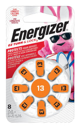 8-pk Size AZ13 1.4V / 1.4 Volt Zinc Hearing Aid Batteries, EZ Turn Lock F8I9 - product image 1
